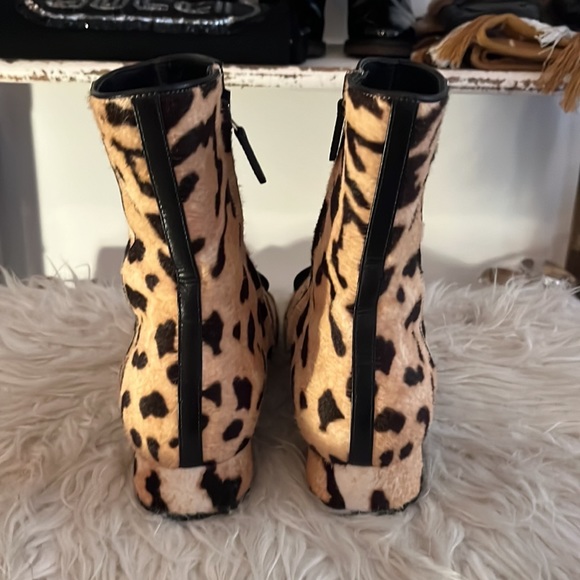 Auth GUCCI Leopard Ankle Booties Boots Shoes  Size 38 1/2 - Picture 4 of 12